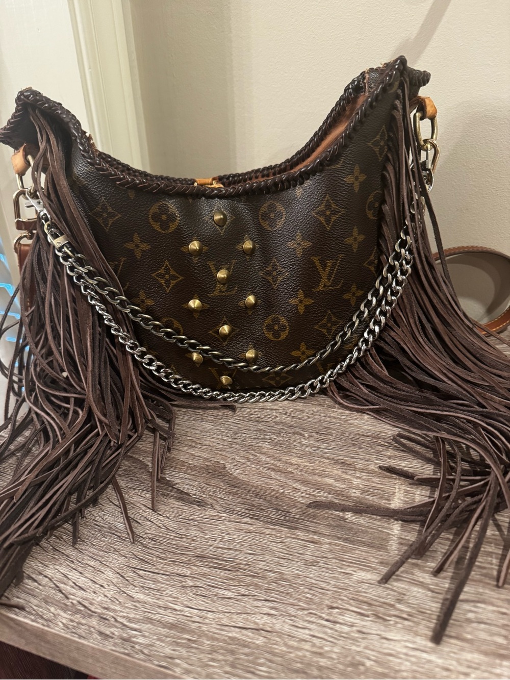 ๐ฏ Louis Vuitton Brown Canvas Upcycled Crossbody